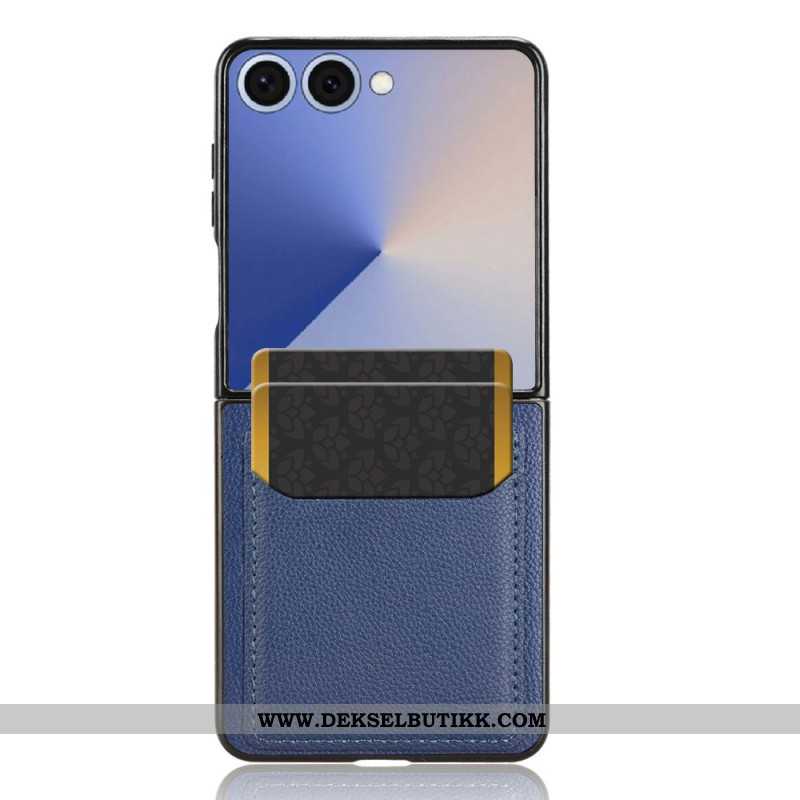 Deksel Samsung Galaxy Z Flip 7 Kortholder I Skinnstil Beskyttelse Deksel