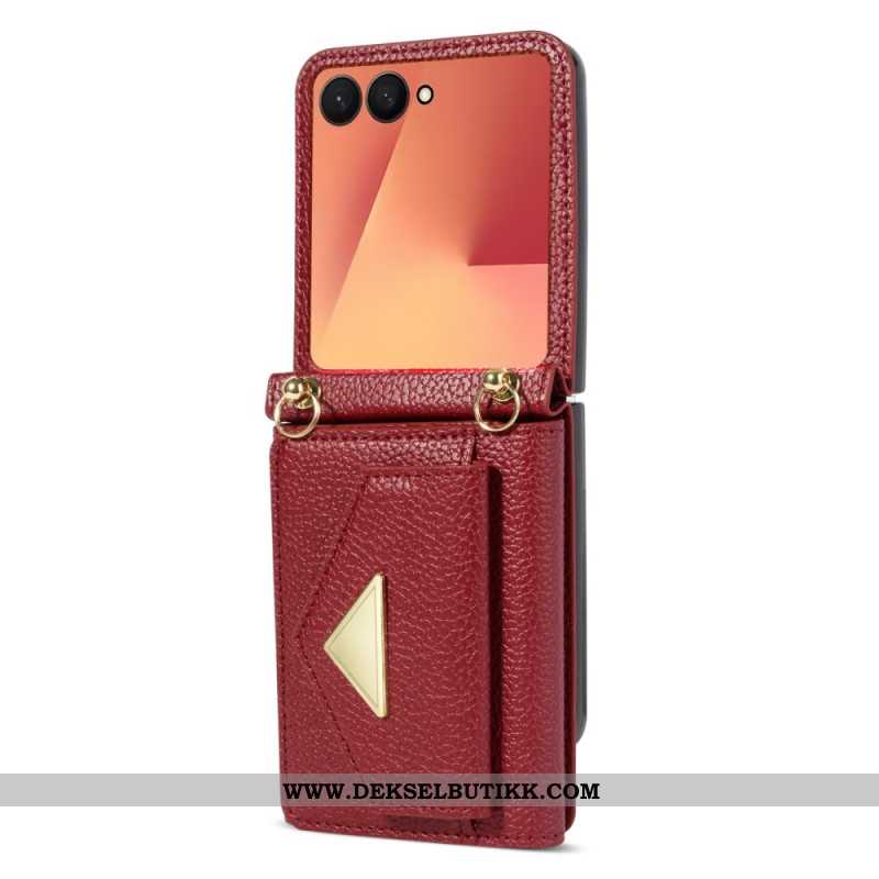 Deksel Samsung Galaxy Z Flip 7 Kortholder Og Håndleddsstropp