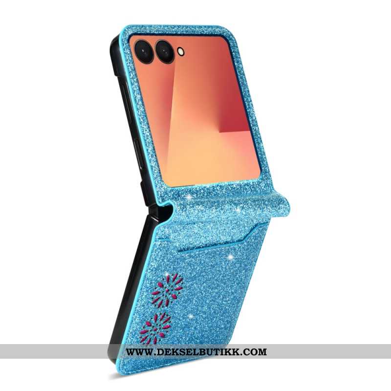 Deksel Samsung Galaxy Z Flip 7 Mobildeksel Glitterkortholder