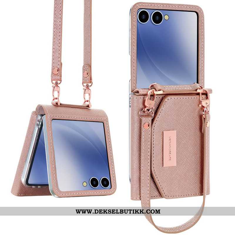Deksel Samsung Galaxy Z Flip 7 Mobildeksel Lommebok Og Stropp