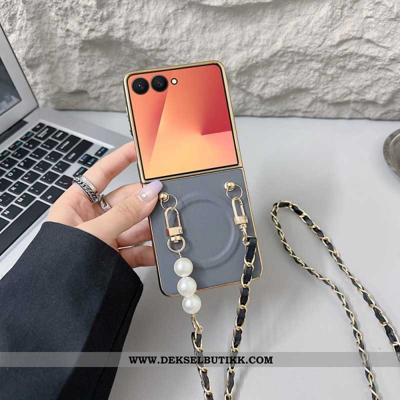 Deksel Samsung Galaxy Z Flip 7 Mobildeksel Magnetisk Anhengsrem