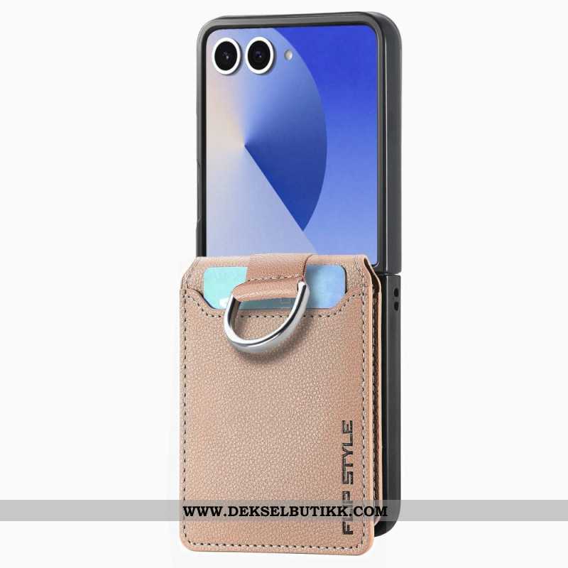 Deksel Samsung Galaxy Z Flip 7 Premium Kortholder Og Holder