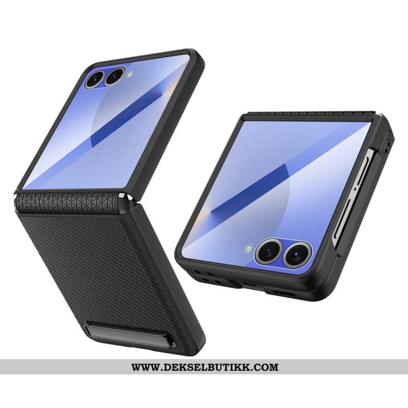 Deksel Samsung Galaxy Z Flip 7 Slank Med Stativ Beskyttelse Deksel