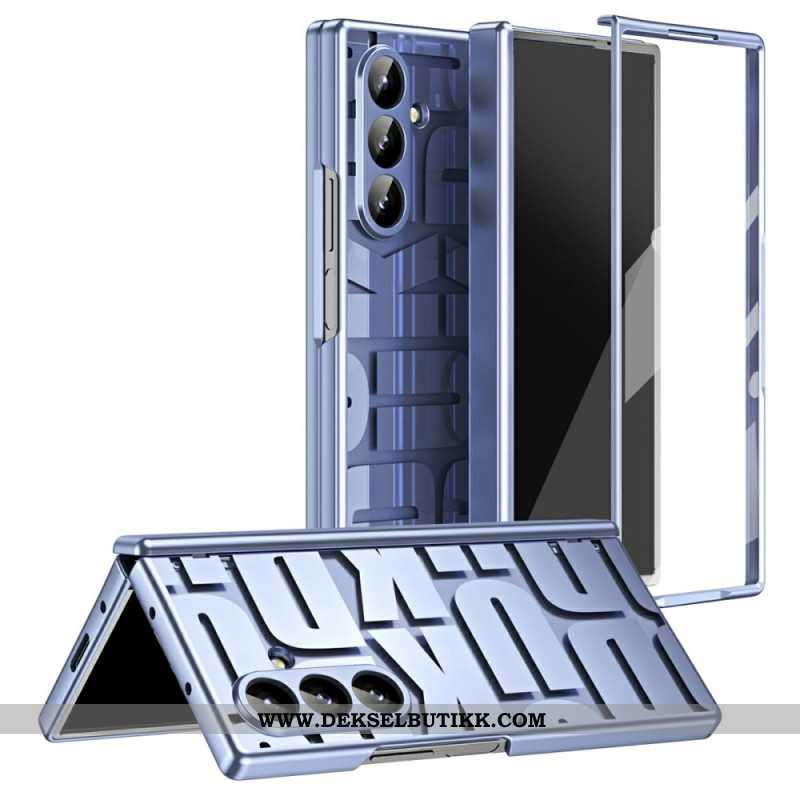 Deksel Samsung Galaxy Z Fold 7 Mobildeksel Bokstavdesign Med Skjermbeskytter I Herdet Glass