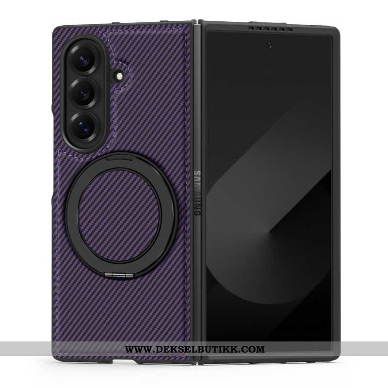 Deksel Samsung Galaxy Z Fold 7 Mobildeksel Magnetisk Teksturert Karbonfiber