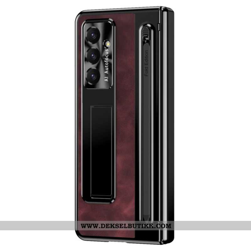 Deksel Samsung Galaxy Z Fold 7 Stativ Med Læreffekt Og Pekepennholder