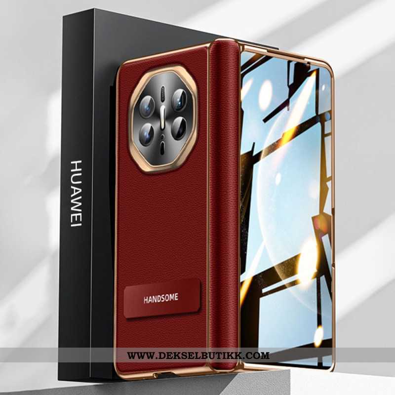 Deksel Til Huawei Mate X6 Teksturert Kunstskinn Med Skjermbeskytter