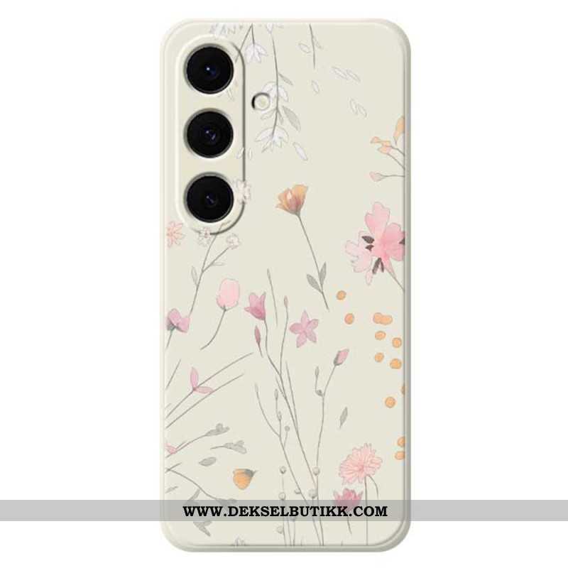 Deksel Til Samsung Galaxy S25 Fe Fargerike Silikonblomster