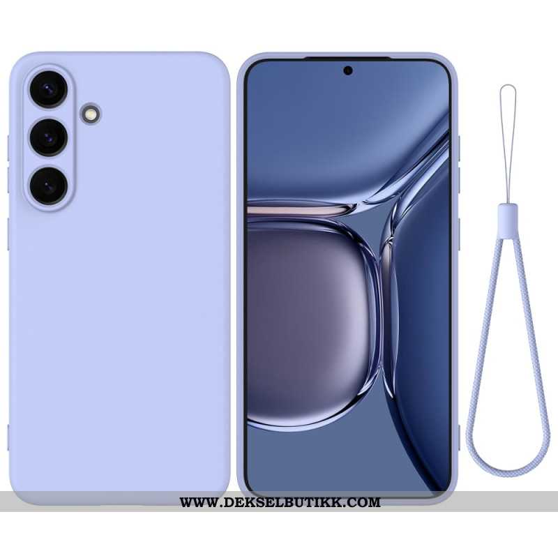 Deksel Til Samsung Galaxy S25 Plus 5g Flytende Silikon Med Stropp