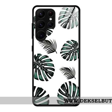 Deksel Til Samsung Galaxy S25 Ultra 5g Bladmønster I Herdet Glass