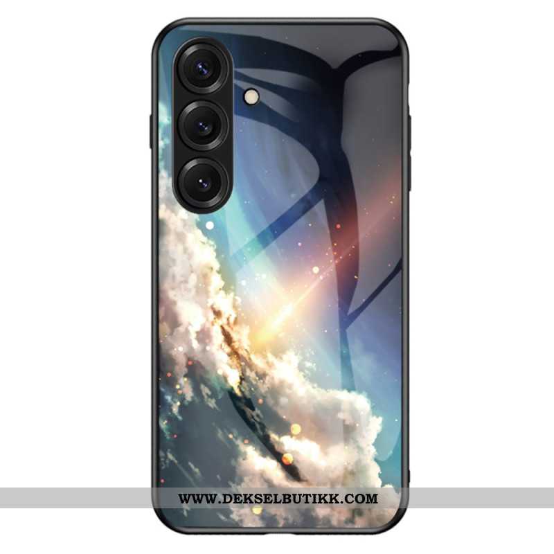 Deksel Til Samsung Galaxy S26 Himmelblått Stjernehimmel I Herdet Glass