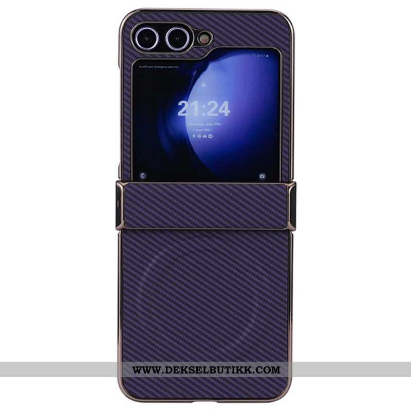 Deksel Til Samsung Galaxy Z Flip 7 Fe Magnetisk Karbonfibertekstur