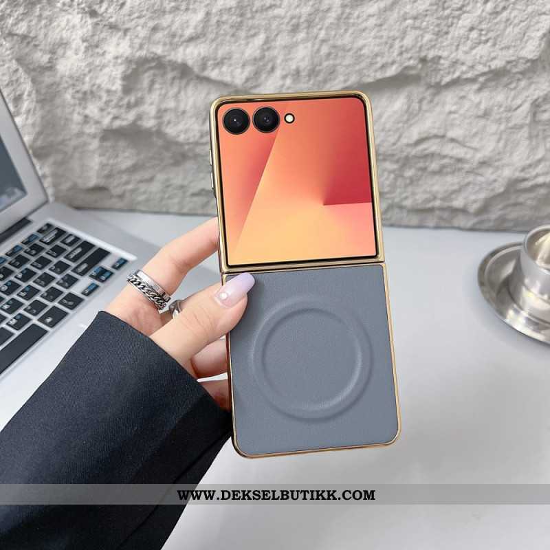 Deksel Til Samsung Galaxy Z Flip 7 Magnetisk Nappaoverflate