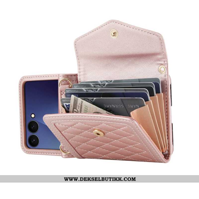 Deksel Til Samsung Galaxy Z Flip 7 Polstret Kortholder Og Skulderstropp