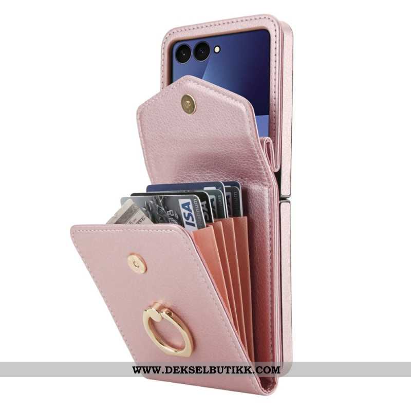 Deksel Til Samsung Galaxy Z Flip 7 Vattert Lommebok Og Rem