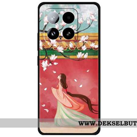 Deksel Til Xiaomi 15 Kvinne Og Ferskenblomster