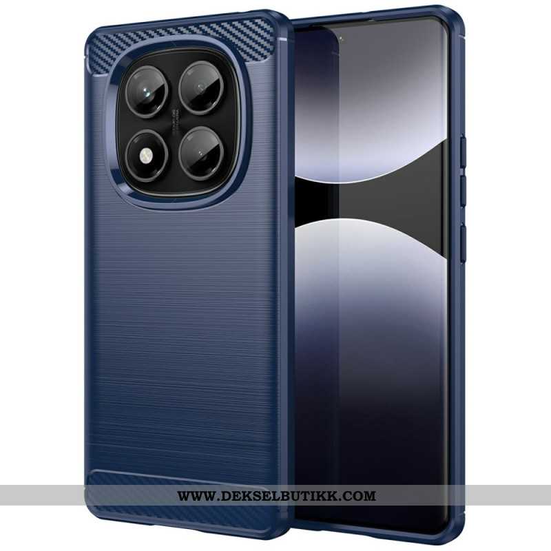 Deksel Til Xiaomi Redmi Note 14 Pro 4g Børstet Karbonfiber