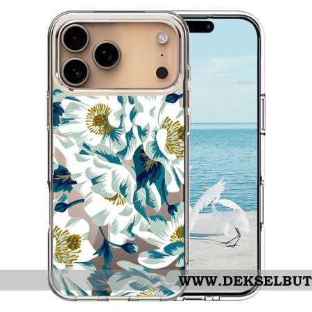 Deksel Til iPhone 17 Pro Max Magsafe-kompatible Hvite Blomster