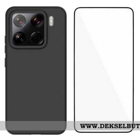 Deksel Xiaomi 15 2-i-1 Silikon Med Skjermbeskytter I Herdet Glass