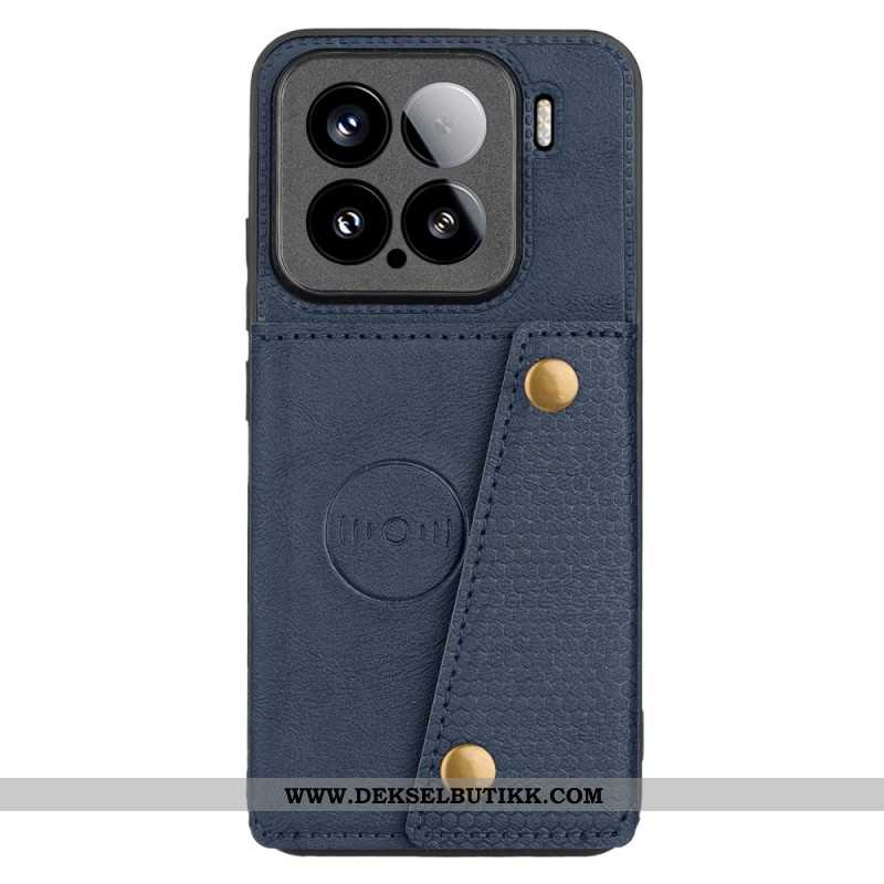 Deksel Xiaomi 15 Læreffekt Med Kortholder Og Stativ Beskyttelse Deksel