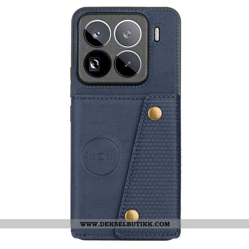 Deksel Xiaomi 15 Pro Mobildeksel Kortholder Med Læreffekt