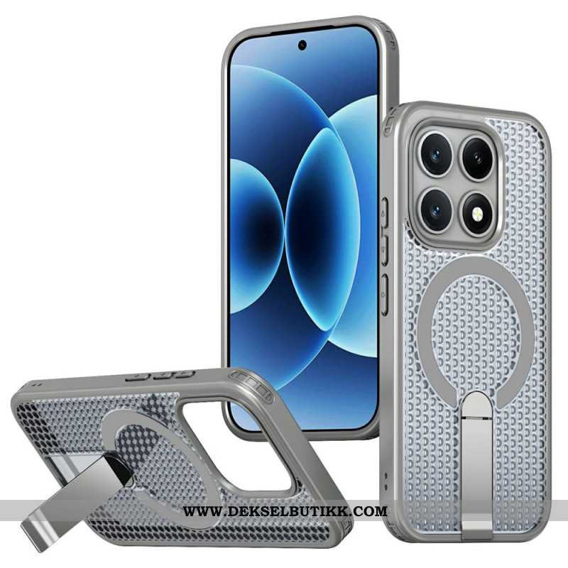 Deksel Xiaomi 17 Mobildeksel Magnetisk Rutenetttekstur Med Stativ