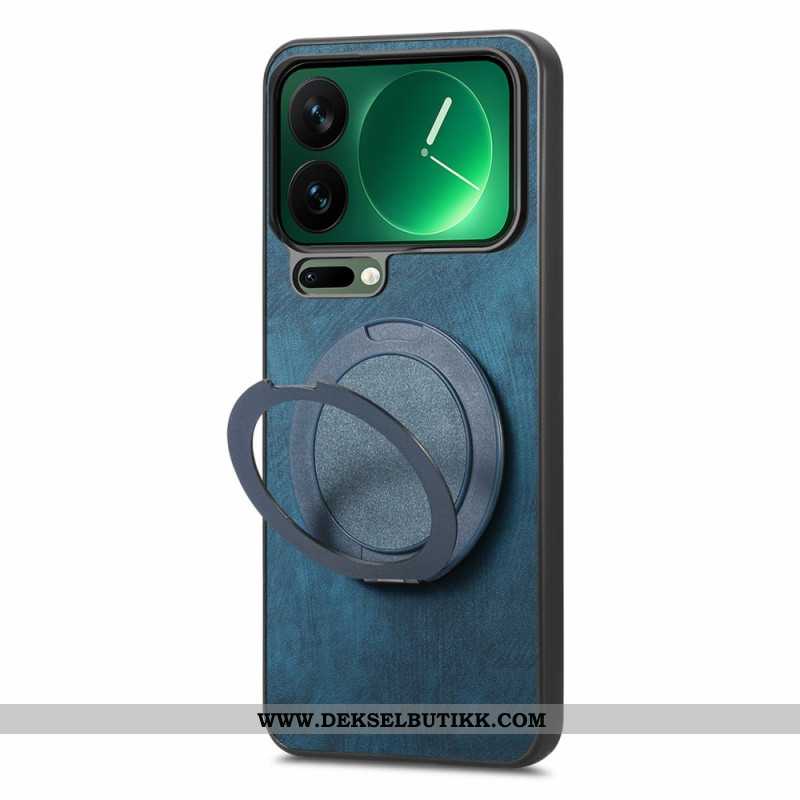 Deksel Xiaomi 17 Pro Max Roterende Stativ Og Retro-lærtekstur