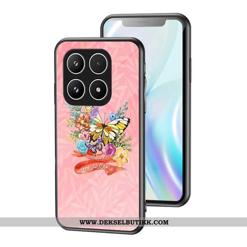 Deksel Xiaomi 17 Sommerfuglmønster I Herdet Glass