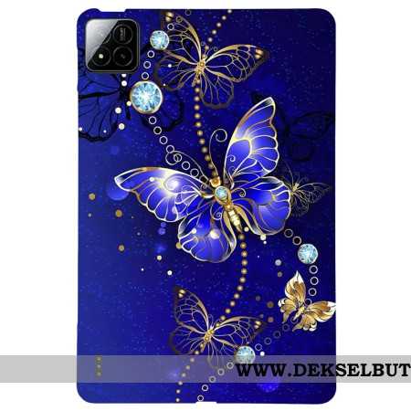 Deksel Xiaomi Pad 7 / 7 Pro Blå Sommerfugler Og Diamanter Beskyttelse Deksel