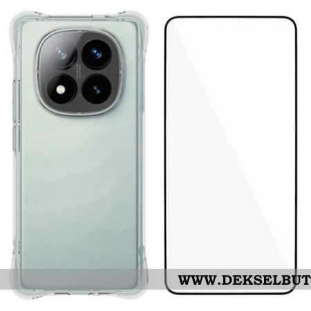 Deksel Xiaomi Redmi Note 14 Pro Plus 5g Forsterket Gjennomsiktig Med Skjermbeskytter I Herdet Glass