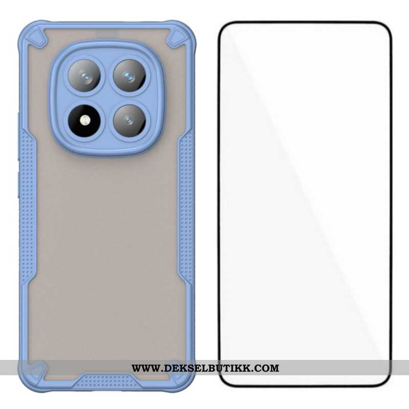 Deksel Xiaomi Redmi Note 14 Pro Plus 5g Mobildeksel Halvgjennomsiktig Silikon Med Herdet Glassskjerm