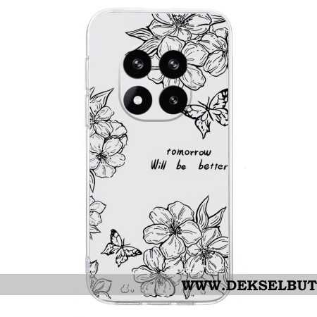 Deksel Xiaomi Redmi Note 14 Pro Plus 5g Sommerfugl- Og Blomsterdesign