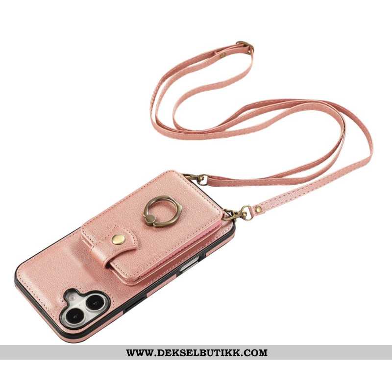Deksel iPhone 17 Kortholder For Flere Kort Og Skulderstropp