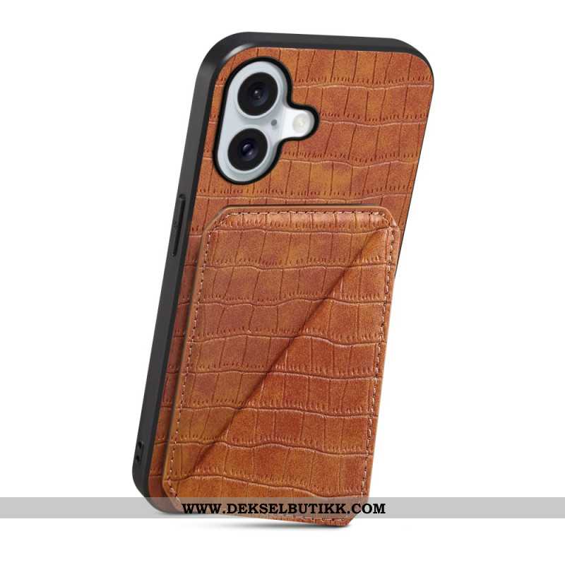 Deksel iPhone 17 Kortholder Med Krokodilleeffekt