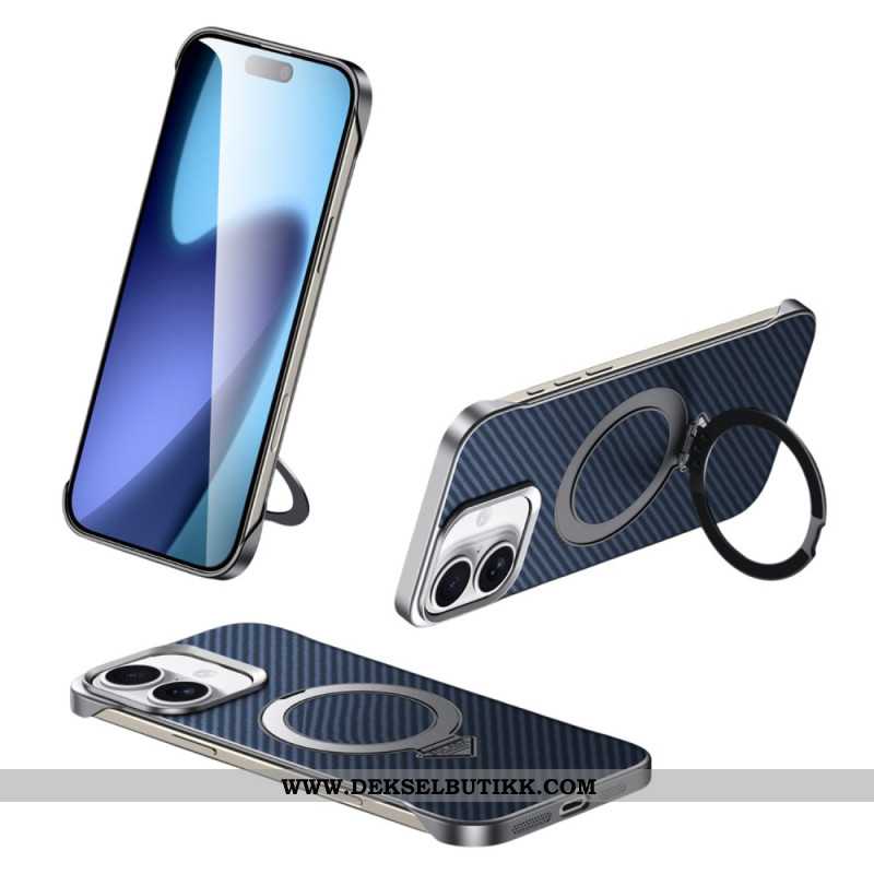 Deksel iPhone 17 Mobildeksel Kompatibel Med Magsafe Skinneffekt Med Stativ