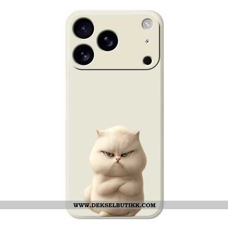 Deksel iPhone 17 Pro Flytende Silikon Med Sint Katt