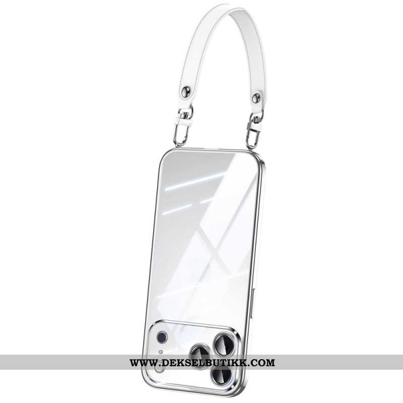 Deksel iPhone 17 Pro Gjennomsiktig Med Håndleddsstropp Beskyttelse Deksel