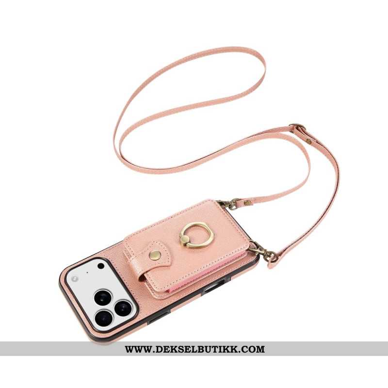 Deksel iPhone 17 Pro Kortholder For Flere Kort Og Skulderstropp Beskyttelse Deksel