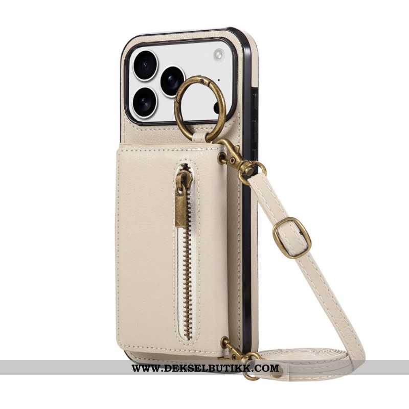 Deksel iPhone 17 Pro Lommebok Med Skulderstropp