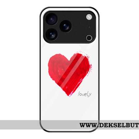 Deksel iPhone 17 Pro Max Herdet Glass I Rødt Hjerte