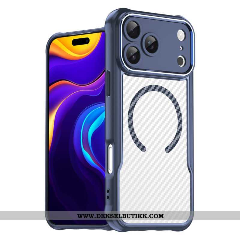 Deksel iPhone 17 Pro Max Magsafe-kompatibel Gjennomsiktig Karbonfiber