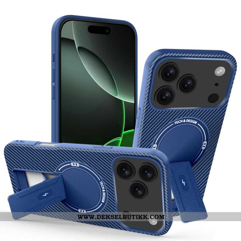 Deksel iPhone 17 Pro Max Mobildeksel Karbonfibertekstur Med Støtte