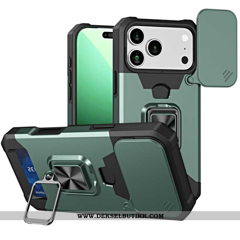 Deksel iPhone 17 Pro Max Robust Stativ Og Skyvedeksel Beskyttelse Deksel