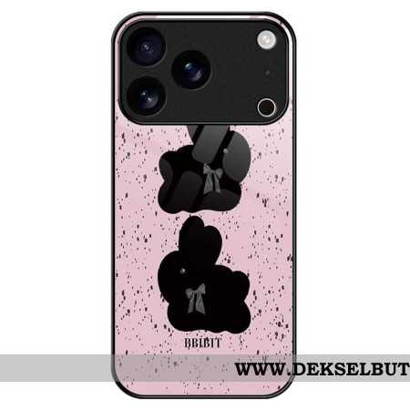 Deksel iPhone 17 Pro Max Rosa Og Svart Herdet Glass Beskyttelse Deksel