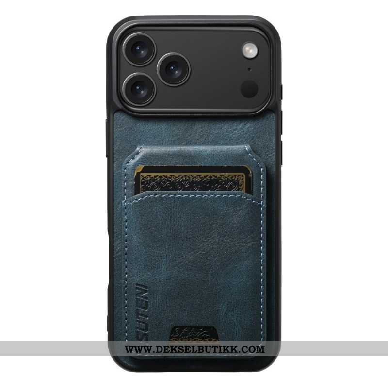 Deksel iPhone 17 Pro Max Vokset Teksturert Kortholder Suteni