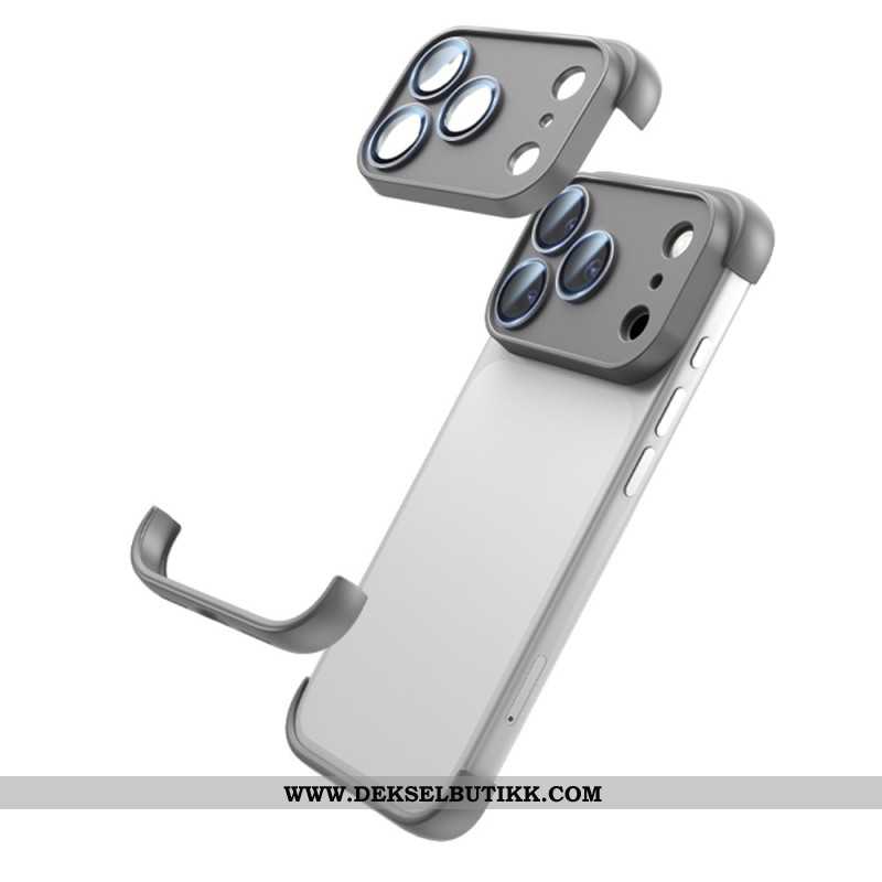 Deksel iPhone 17 Pro Rammeløs Med Hjørnebeskyttelse Og Integrert Linse Beskyttelse Deksel