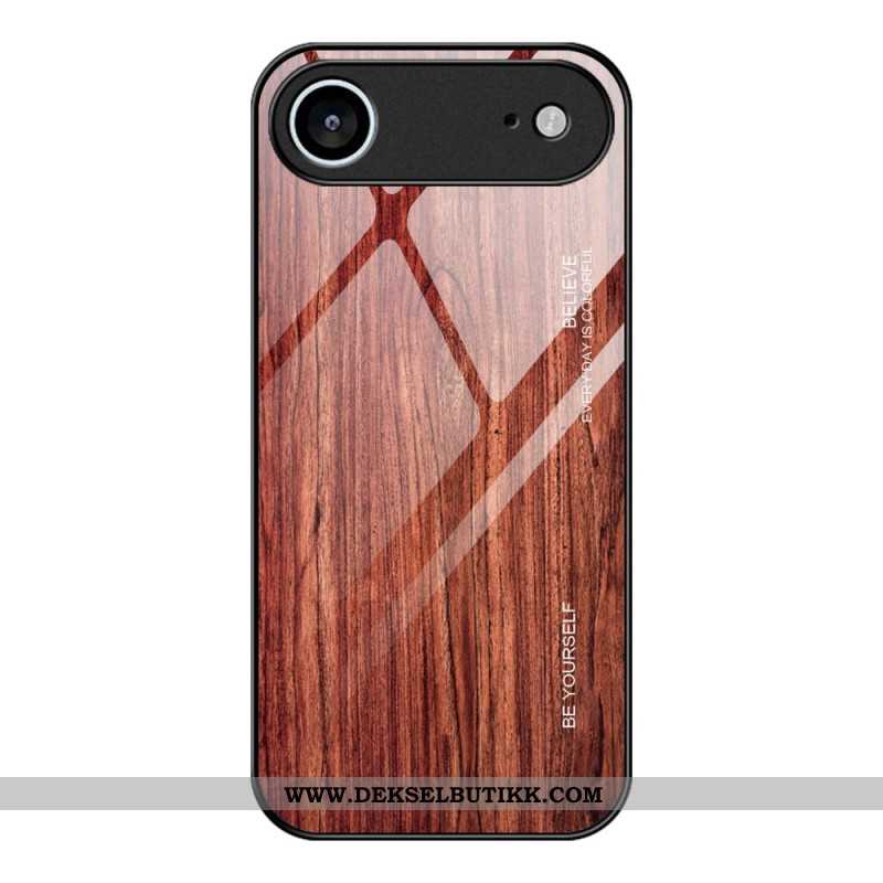 Deksel iPhone Air Herdet Glass I Treeffekt