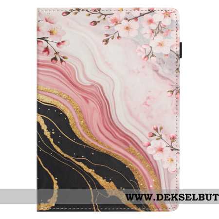Etui Samsung Galaxy Tab S10 Fe Marmorblomsterdesign