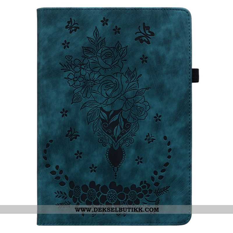 Etui Samsung Galaxy Tab S10 Plus Sommerfugler Og Roser