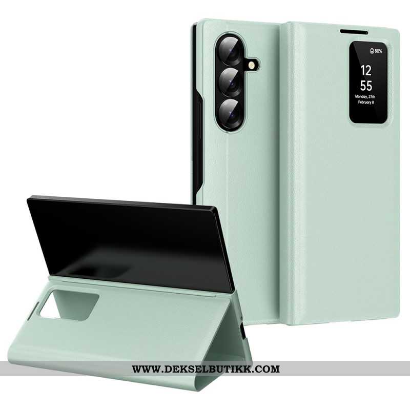 Etui Samsung Galaxy Z Fold 7 Kortholder Og Smartvindu Beskyttelse Deksel